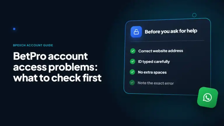 BetPro account access problems: what to check first